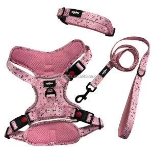 Tanpa kerah tali pengikat anjing besar kecil mewah kosong Set sublimasi cetak Bohemian H tali kekang anjing dengan Aksesori hewan peliharaan personalisasi - Product Image 5