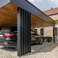 ZENT Shed Carport Auvent de voiture avec toit horizontal en acier galvanisé Abri de garage pour voitures et bateaux