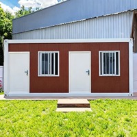 Maison conteneur mobile modulaire de luxe de 20 pieds en panneaux sandwich, préfabriquée, pour usage de bureau, hôtel, chambre, respirante et moderne