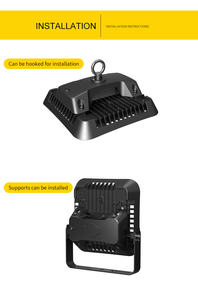 150W-200W Anti-éblouissement haute <span class=keywords><strong>baie</strong></span> luminaire 6500K température <span class=keywords><strong>de</strong></span> couleur CCT aluminium verre lampe corps Badminton cour entrepôt - Product Image 6