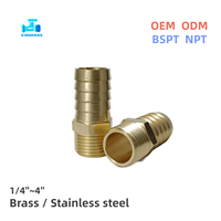 Raccord droit en laiton NPT BSPT 3/4''*1/2'' à filetage pagode, adaptateur réducteur à soufflet, raccords de tuyauterie à filetage pour gaz, huile, eau