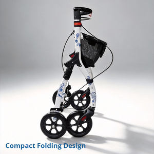 Складной роллатор-ходунки: легкое средство передвижения с удобным сиденьем и регулируемыми ручками, идеально подходит для пожилых людей и людей с ограниченными возможностями - Product Image 2