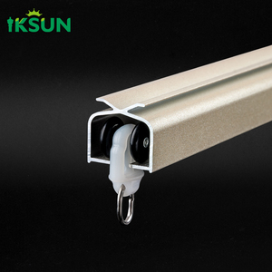 IKSUN, instalación en la pared del dormitorio, barra de cortina, resistente, ventana plegable en S, Riel de cortina de aluminio con corredores, soporte de aleación - Product Image 4