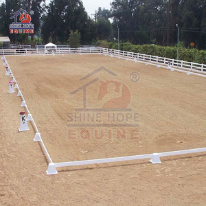 Arène de dressage mobile pour chevaux en HDPE <span class=keywords><strong>blanc</strong></span> résistant aux UV pour l'équitation de dressage - Product Image 3