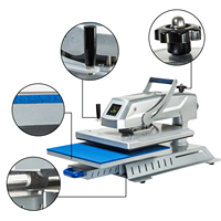 Nouvelle presse à chaud semi-automatique à plat avec composants à roulement intégré, facile à utiliser, pour impression textile électrique 110V/220V
