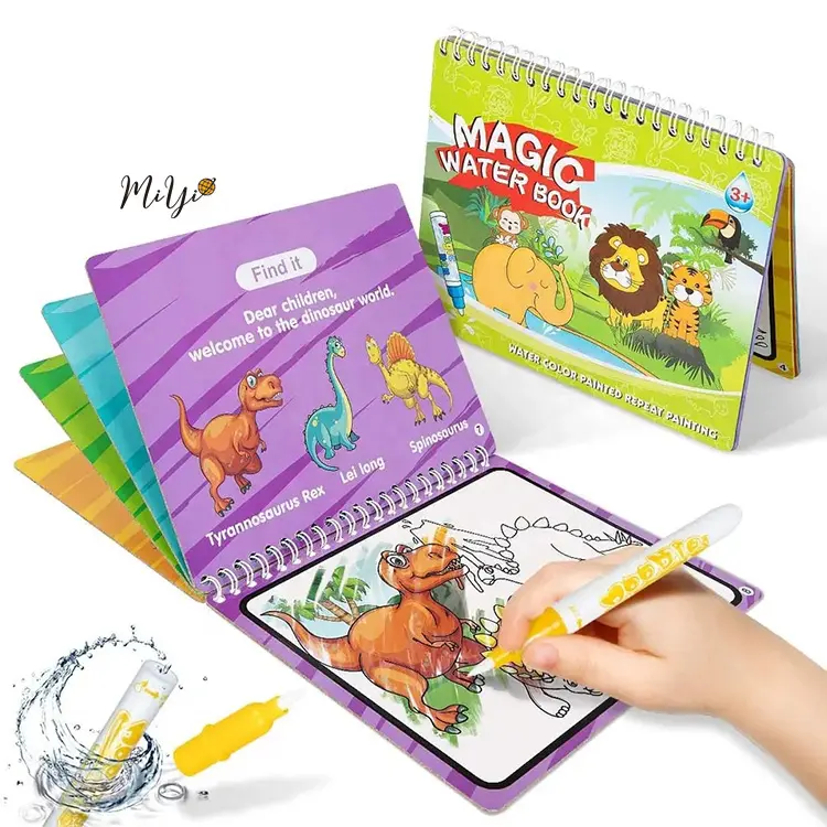Personalizar Preço Barato OEM Magic Water Drawing Book Pintura Aquarela Papel Livro De Desenho Para Crianças