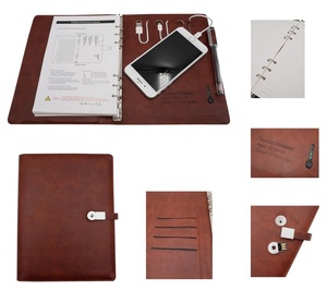 A5 PU Da Máy Tính Xách Tay Với 8000MAh Từ Đóng Cửa 16GB USB Flash Đĩa Điện Thoại Sạc Chủ - Product Image 6