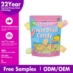Bear Candy <span class=keywords><strong>Crunch</strong></span> Puffed Gummy Bear Caramelos Personalizados Liofilizados Colores naturales Sabores Fruta dulce Perfumado Azúcar saludable - Product Image 4