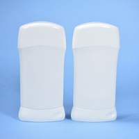 Contenant cosmétique ovale en plastique PP avec bouchon couronne, impression sérigraphique personnalisée pour stick déodorant et crème solaire