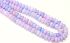 Comprar hermosa rosa lavanda ópalo liso Rondelle forma cuentas con 15 "de longitud 6 a 9mm lavanda ópalo piedras preciosas cuentas joyería artesanal - Product Image 5