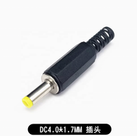 Enchufe de alimentación de CC Dc002 Dc005 3,5*1,3 4,0*1,7 5,5*2,1X2,5mm Adaptador de conector macho hembra Material de contacto de latón ABS