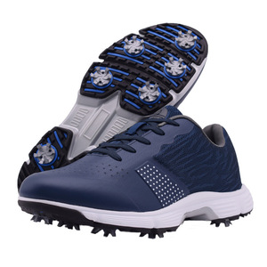 Chaussures de golf respirantes et imperméables, baskets de golf à lacets avec empeigne en maille, chaussures de golf toutes saisons - Product Image 1
