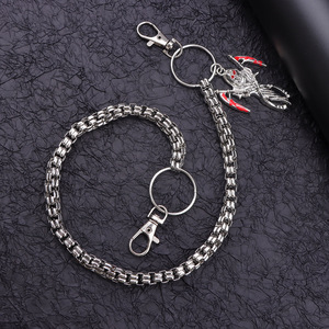 Cadena de cintura para hombre estilo europeo americano Yueli, cadena gruesa de aleación de zinc con colgante de fantasma, accesorio de moda hip hop para uso diario. - Product Image 4