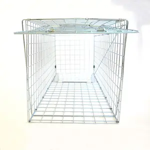 Jaulas <span class=keywords><strong>de</strong></span> metal para animales vivos, trampa para animales humana plegable galvanizada para atrapar <span class=keywords><strong>Hiena</strong></span>, zorro, gatos, perros, jaula <span class=keywords><strong>de</strong></span> ardilla - Product Image 1