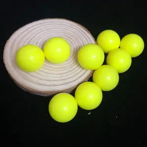 Bola Plastik Berwarna Bola Pom Solid 10Mm Kuning untuk Dekorasi