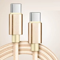 Câble de téléphone en nylon PC04B en promotion, 1m, Type C vers C, câble de données 60W, compatible iOS et Android, câble de charge mobile