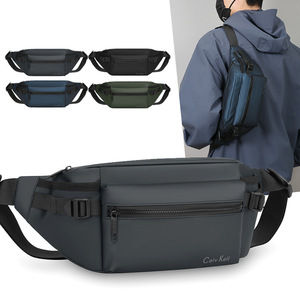 Celv <strong>Keil</strong> Men's Waist Bag Multi Functional Chest Bag Gray Black Military Green Dark Blue Solid Color Coating Material Everyday - Product Image 1