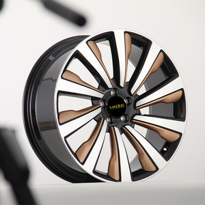 Venta al por mayor Wheelshome Maons 6061-T6 22/23 pulgadas negro cara mecanizada con bronce/bronce radios llantas de aleación forjadas para <span class=keywords><strong>Range</strong></span> <span class=keywords><strong>Rover</strong></span> - Product Image 1