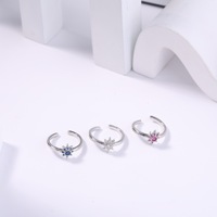 Bijoux de plage d'été Anneaux d'orteil en cuivre plaqué or 18 carats Anneau de pied en zircon Diamant Anneaux d'orteil étoile à huit branches pour femmes filles