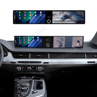 MOOKAKA Dual 12.3 inci Android 14 untuk Audi Q7 2016-2020 Car Stereo Multimedia GPS Navi Wireless CarPlay Head Unit dengan WiFi 4G