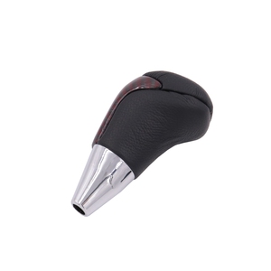 Poignée de levier de vitesses de voiture personnalisée de haute qualité, universelle, avec logo, en cuir et fibre de carbone, pour le style automobile - Product Image 2