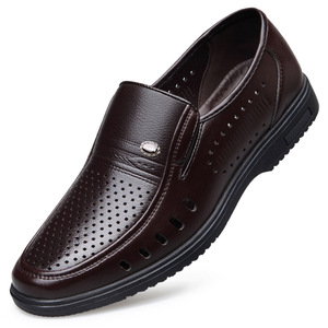 Chaussures habillées en cuir noir ajouré pour hommes, à enfiler, pour le bureau, la carrière, les occasions formelles et le travail, tailles 40-45 - Product Image 5