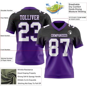 Camiseta de Fútbol Personalizada para Hombre, Sublimada, Cuello en V, Transpirable, Degradado, Uniforme Deportivo para Entrenamiento de Equipo - Product Image 2