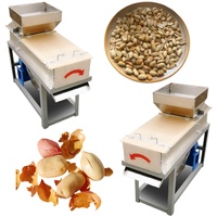 Machine combinée de torréfaction et de décorticage d'arachides avec rouleau à émeri pour le processus d'élimination des peaux mortes