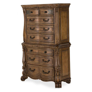 Ensemble de <span class=keywords><strong>chambre</strong></span> à coucher complet en <span class=keywords><strong>bois</strong></span> <span class=keywords><strong>massif</strong></span> sculpté, style campagne américaine antique, avec lit à baldaquin, coiffeuse et tables de chevet - Product Image 6