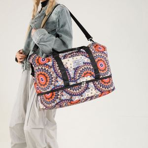 Hot Selling Sun Flower Printed Duffle Bag Set 2pcs Luggage <b>Storage</b> Bags Outdoor Sports Travel Bag for Women - Product Image 5