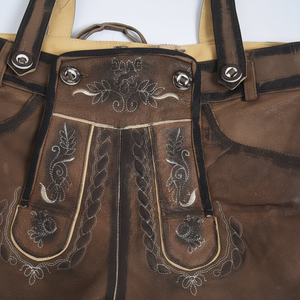 Wholesale Best Supplier Lightweight Men Bavarian Style 100% Genuine Leather Made Adult <b>Size</b> Authentic German Lederhosen Men - Product Image 1