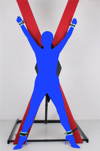 เก้าอี้รัก BANSEY รุ่น Red Padded Leather Bondage X Frame พร้อมขาตั้งเหล็ก Croce di Sant Andrea Cruz de San Andres ขนาด 200 ซม. - Product Image 6