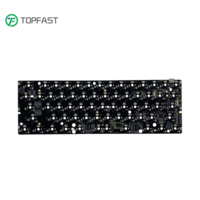 PCB keyboard mekanik GK64xs warna kustom 65% tombol, mendukung QMK, via, BT5.0, hotswap, tipe C, tanpa kabel