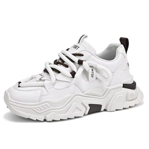 Zapatos Deportivos para Hombre, Nuevos, Otoñales, Modernos, Versátiles, Juveniles, Casuales, con Suela Gruesa, Aumentan la Estatura, Blancos, con Malla y Cordones - Product Image 5
