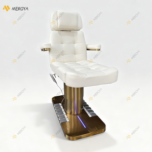 Lit de spa facial électrique de luxe à 3 moteurs pour salon de beauté <span class=keywords><strong>Thia</strong></span>, base dorée, table de massage avec lumières LED - Product Image 2
