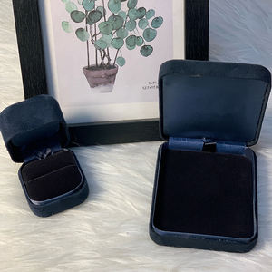 Juego de Cajas de Regalo de Joyería de Terciopelo con Cierre de Solapa, Diseño Personalizado de Lujo, Venta al Por Mayor de Fábrica, con Bolsa para Exhibición de Anillos - Product Image 3