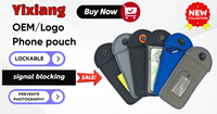 Pochette de téléphone portable verrouillable avec logo personnalisé, RFID caché, fermeture magnétique en néoprène, pour les lycéens, les églises