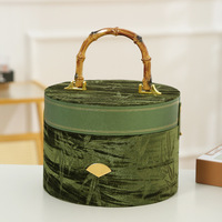 Boîte cadeau réutilisable en velours de style chinois, écologique, avec poignée, vente en gros, pour le Festival du Bateau Dragon, les fêtes et les mariages - Nouveauté Evergreenwrap
