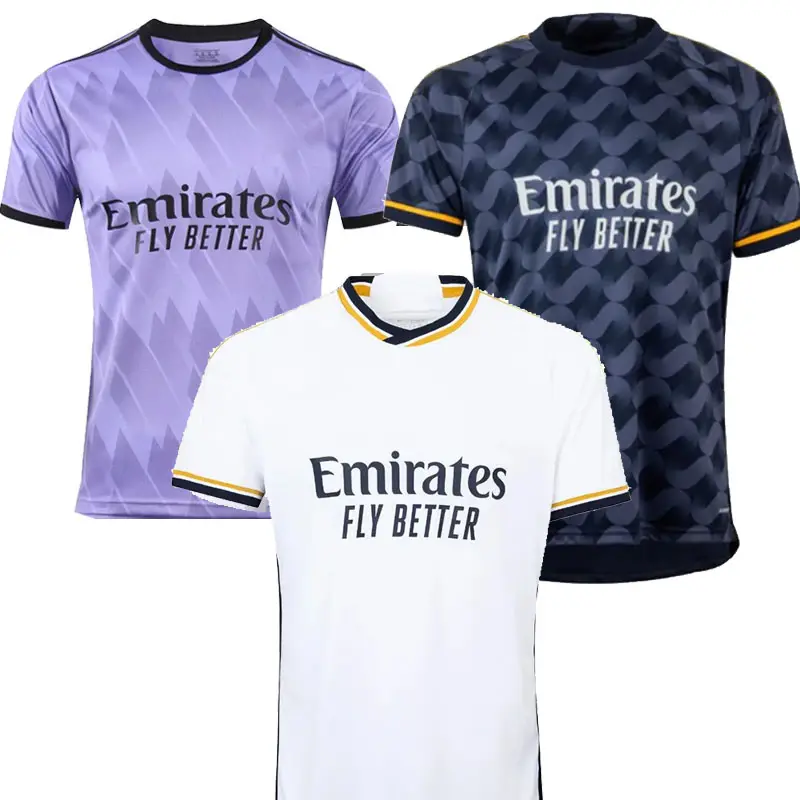 Thailand Real Fans Version Jersey 2023 2024 Club Home Soccer Jersey Football Jersey Soccer Wear Madrids Fans Version T Shirt
