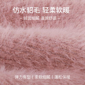 Bandeau d'hiver Tiyo élégant pour femme en fausse fourrure de vison, chaud et très élastique, avec protection des oreilles, idéal pour le cyclisme et les sports de plein air - Product Image 2