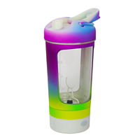 Mixeur de protéines automatique électrique rechargeable 500 ml à grande vitesse 6000 tr/min avec lumière LED, en Tritan anti-fuite et anti-agglomération pour adultes