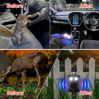 2025 vente chaude forte répulsif pour animaux répulsif ultrasonique pour taupes IP 65 étanche Flash Light efficacement chasser les animaux
