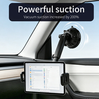 Support universel pour tablette et téléphone de voiture, 2 pinces, support de téléphone rétractable à ventouse pour pare-brise et bureau