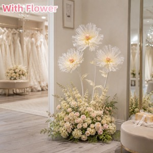 Flores Artificiales de Amapola de Organza Hechas a Mano al por Mayor, Set de Flores Grandes para Decoración de Bodas, Escaparates y Paisajes - Product Image 4