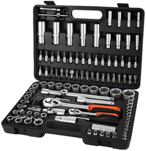 ชุดเครื่องมือซ่อมแซมรถยนต์และของใช้ในบ้าน 46 ชิ้น ทำจากเหล็กกล้าคาร์บอน พร้อมกล่องเก็บแข็งแรง ประกอบด้วยประแจและซ็อกเก็ต - Product Image 2