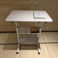 Table de chevet mobile en MDF de haute qualité, réglable en hauteur, avec roulettes, pour bureau à domicile ou étudiant