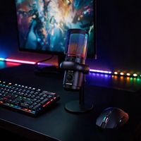 Micro-cravate sans fil professionnel, mini microphone sans fil, équipement pour créateurs de contenu, micro USB RGB de studio