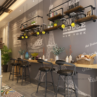 Vitrine de boulangerie en gros, présentoir à pain en fer noir sur mesure, vitrine à gâteaux en verre trempé, service de conception pour café et magasin