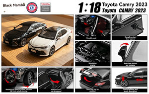 Modelo de Coche de Aleación de Metal Fundido a Presión a Escala 1:18 Oficialmente Autorizado para Camry <span class=keywords><strong>2023</strong></span>, Juguete para Exhibición - Product Image 4