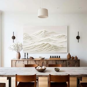 Pintura al Óleo Abstracta de Paisaje Montañoso, Simplicidad Pura, para Decoración de Habitaciones, Lienzo Hecho a Mano, Original, Grande, para Decoración de Pared - Product Image 1